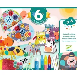 6 activités créatives : Les animaux et leurs maisons - Djeco