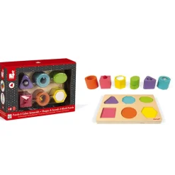 6 cubes sensoriels I wood - Janod