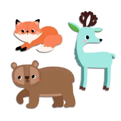 62 Gomettes : Animaux de la forêt - Djeco