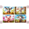 4 puzzles : Animaux mignons - Castorland