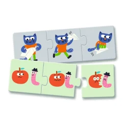 8 Puzzles trio : Drôles d'histoires - Djeco