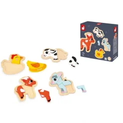 4 Puzzles Évolutifs Ferme - Janod