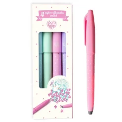 4 Stylos effaçables - Pastel - Djeco