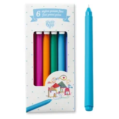 6 stylos gel - pointe fine 0,7 - Djeco