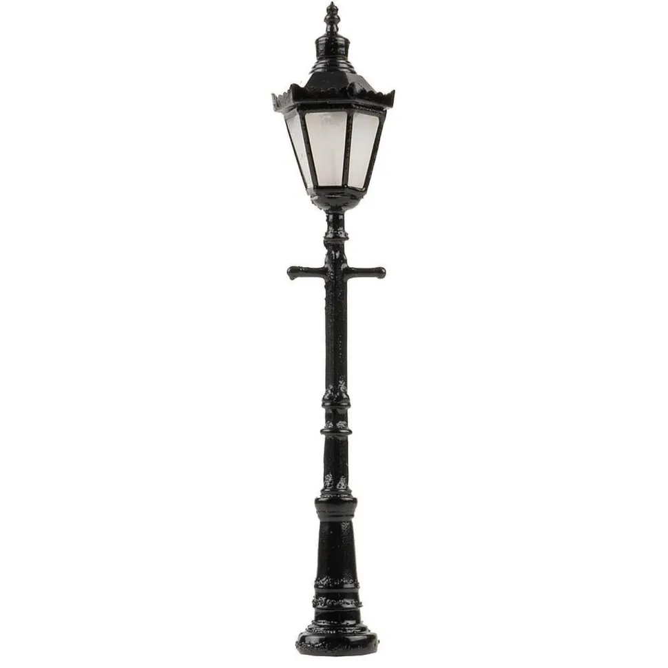 Accessoire pour Modélisme HO : Réverbère de parc LED, lanterne hexagonale à couronne - Faller