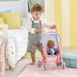 Accessoire pour mon premier poupon 30 cm : Poussette florale - Corolle