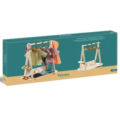 Accessoire pour Poupon Poméa : Grand portant vêtements, 3 cintres - Djeco