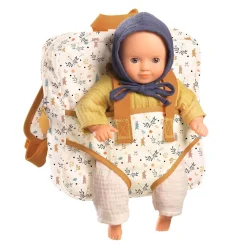 Accessoire pour Poupon Poméa : Sac à dos porte-poupée - Djeco