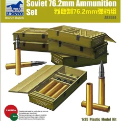 Accessoires de maquettes militaires: set de munitions soviétiques de 7,6cm - Bronco Models