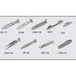 Accessoires militaires : Set d'armement aviation américaine - Bombes guidées - Trumpeter