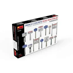 Accessoires pour diorama : Panneaux routiers français en béton des années 1930-40,Normandie - Mini Art