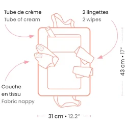 Accessoires pour poupée : Sac à langer Pink Peak - Djeco