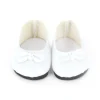 Accessoires pour poupée de 28 cm : Ballerines blanches avec noeud - Petitcollin