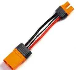 Adaptateur IC3 (F) vers IC5 (M) 4"-100mm 10AWG (2.58mm diam - 5.26mm2 sect) - Spektrum