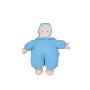 Ange Doudou avec Hochet 20 cm - Coton Bio Bleu Ciel - Trousselier