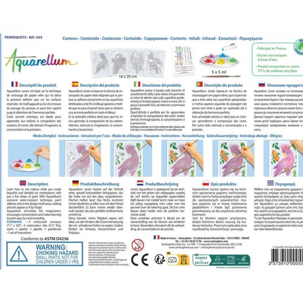 Aquarellum Junior Perroquets - Sentosphère