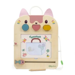 ARDOISE MAGIQUE EN BOIS JEANNE LE CHAT - Lilliputiens