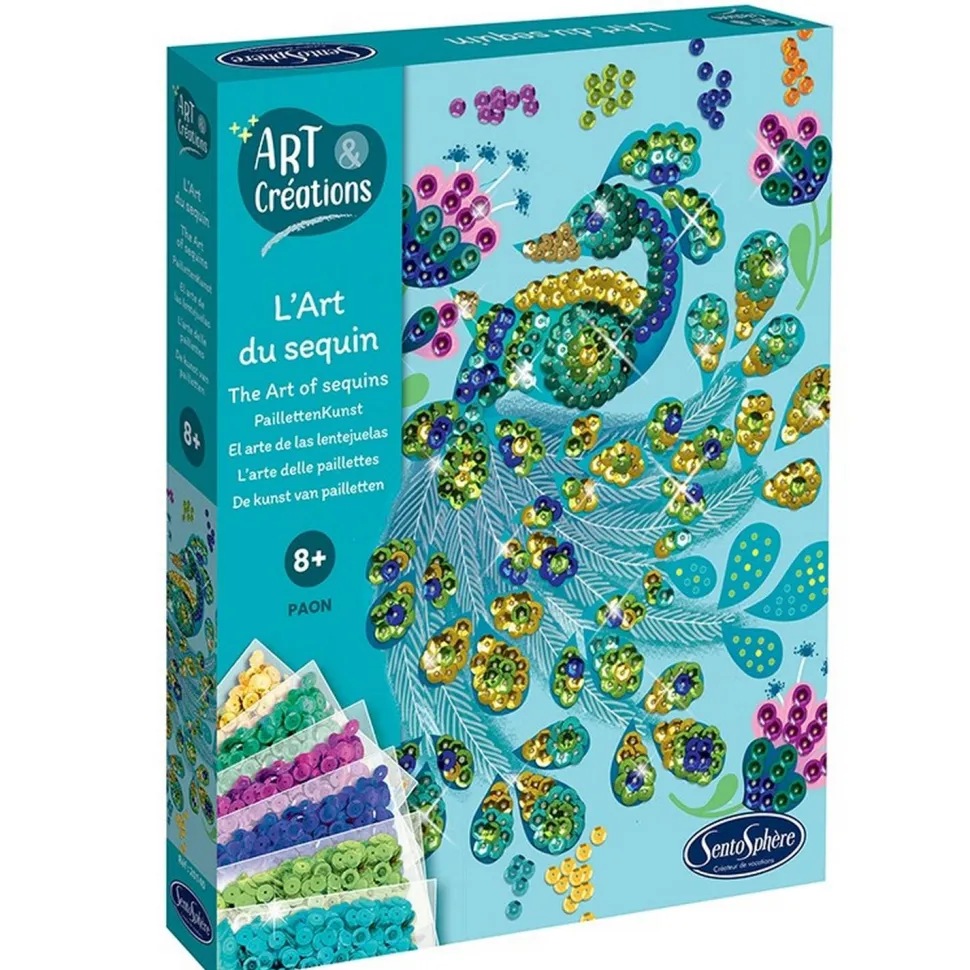 Art & Créations : L'art du sequin - Paon - Sentosphère