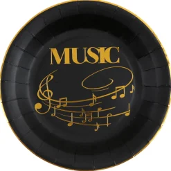 Assiettes en carton x 10 - Disque d'or - RueDeLaFete