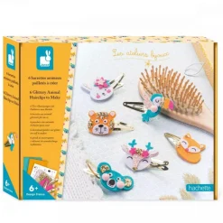 Atelier bijoux : 6 Barrettes Animaux Pailletés à Créer - Janod