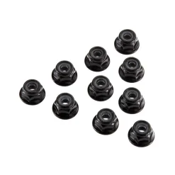 AX31250 Serrated Nylon Lock Nut Black 4mm (10) - Axial