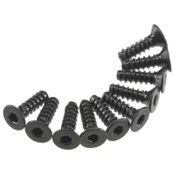 AXA465 - Hex Socket Tap Flat Head M3x10mm Noir (10) - Axial