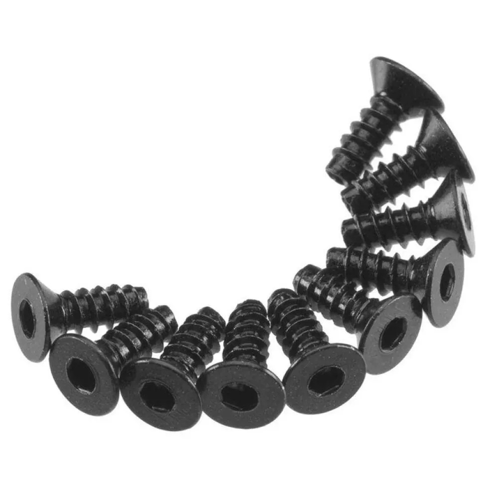 AXA464 Hex Socket Tap Flat Head M3x8mm Black (10) - Axial