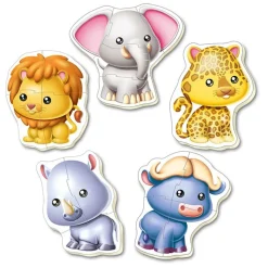 Baby puzzle - 5 puzzles - Les animaux sauvages - Educa