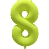 Ballon Neon Jaune : Chiffre 8 - RueDeLaFete
