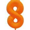 Ballon Neon Orange : Chiffre 8 - RueDeLaFete