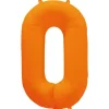 Ballon Neon Orange : Chiffre 0 - RueDeLaFete