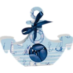 Ballotin carton ANCRE Marine avec plexi - RueDeLaFete