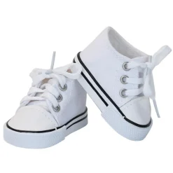 Baskets blanches pour poupée 36 cm - Petitcollin