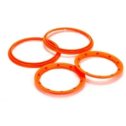 Beadlock Set, Inner & Outer Flour Orange(2): 5T - Losi - TLR