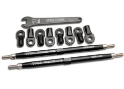 Biellettes Avant/Arriere Alu 7075-T6 Anodisees Noir 128Mm (2) + Chape - Traxxas