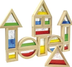 Blocs avec paillettes, set de 16 pces - Eduplay