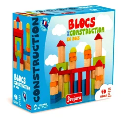 Blocs de construction : 40 pièces en bois - JeuJura