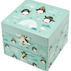 Boite à Musique Cube Phosphorescent Pingouin - Trousselier