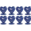 Boite de 8 Porte-cartes Coeur en résine 5cm, Bleu Roy - RueDeLaFete