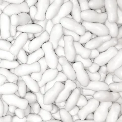 Boite 500g dragées POISSON au chocolat au lait 2,5cm Blanc brillant - RueDeLaFete