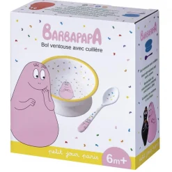 Bol ventouse avec cuillère Barbapapa - Petit Jour Paris