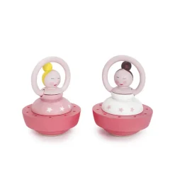 Boîte à Musique en bois : Ballerine Rose - Trousselier