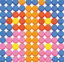 Boîte avec 10 plateaux et 1000 boutons à clipser - Eduplay