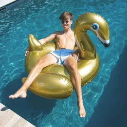 Bouée De Bain - Cygne Doré - 150 Cm - Swim Essentials