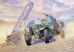 British Armoured Car Pattern 1920 Mk.II (modified with sand tyres)- 1:72e - Roden - Roden
