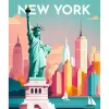 Broderie diamant : Affiche Poster New York - sans chassis en bois - Figured'Art