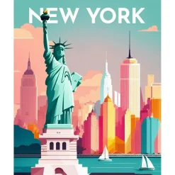 Broderie diamant : Affiche Poster New York - sans chassis en bois - Figured'Art