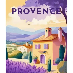 Broderie diamant : Affiche Poster Provence - sans chassis en bois - Figured'Art