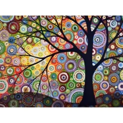 Broderie diamant : Arbre de Vie - toile tendue sur chassis - Figured'Art