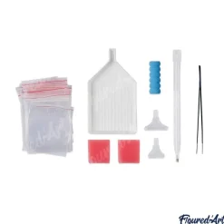 Broderie diamant : Eléphant dans la Savane - toile tendue sur chassis - Figured'Art